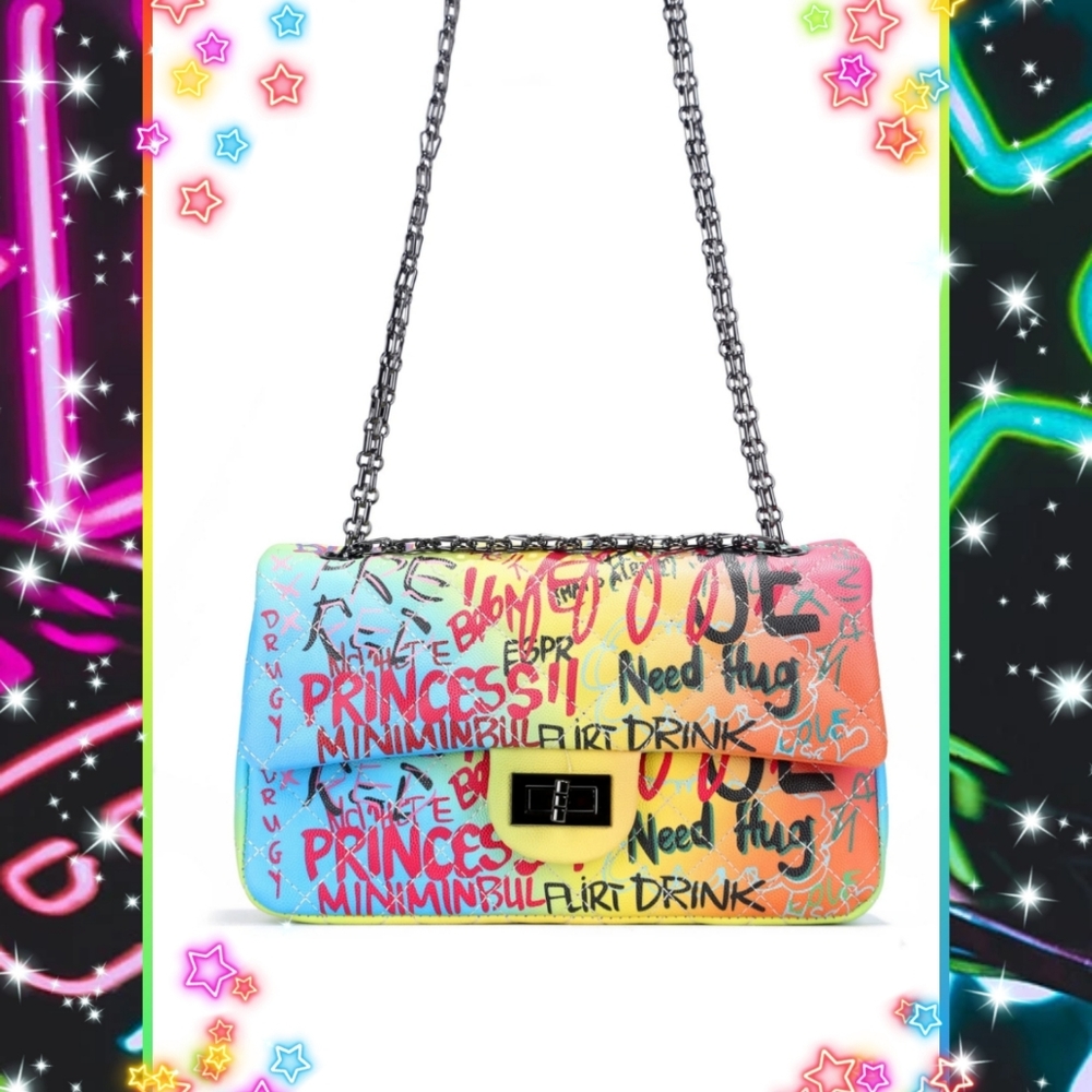 ‼️CLEARANCE PRICE FIRM‼️Host Pick🎉Graffiti Bag🎉 - Picture 7 of 8
